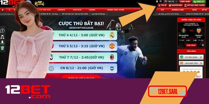 Hướng dẫn tải app 12Bet